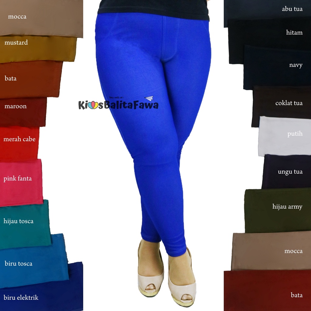 (DEWASA) Jegging JEANS KANTONG fit to XXL / Celana Dewasa Jumbo Jeans Wanita Leging Polos Kerja