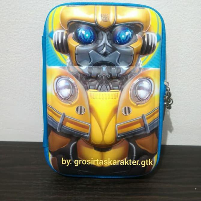 

Tempat Pensil Anak Avengers Spiderman Cars Transformer Hardcase Kotak - Bumblebee