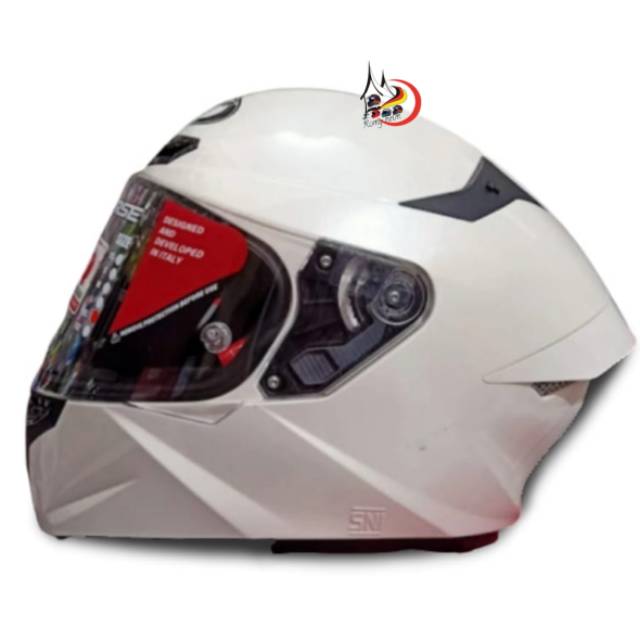 HELM KYT TT COURSE WHITE POLOS/ HELM KYT FULL FACE/  HELM KYT TERBARU