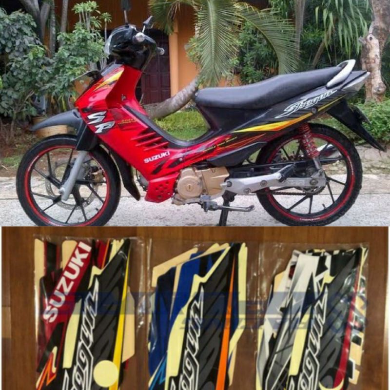 Striping stiker ori Shogun 125 SP biru Shogun robot  full body 2007 2008-2009 2010