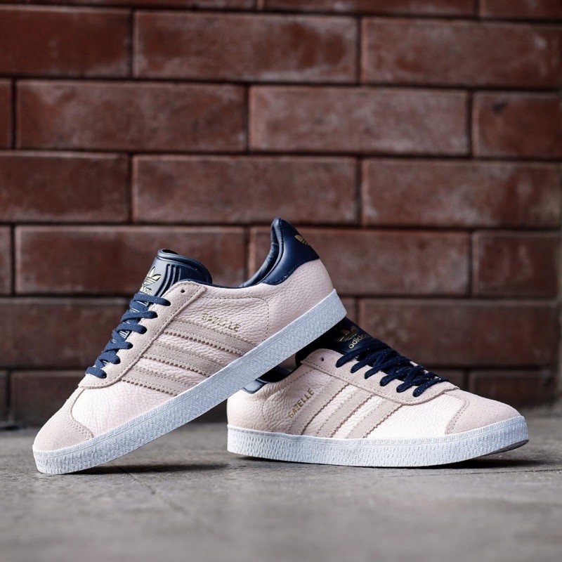  ADIDAS  GAZELLE  PEACH NAVY GOLD ORIGINAL  Shopee Indonesia