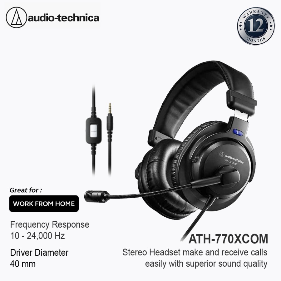 Audio-Technica ATH-770XCOM Stereo Headset
