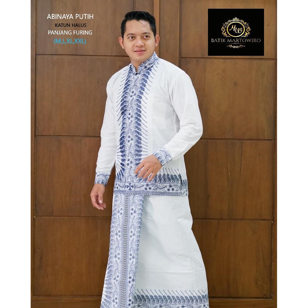 Sarko SARUNG KOKO BATIK PRIA SOLO Abinaya Putih Biru MARTOWIRO KEMEJA BAJU BATIK PRIA SOLO LENGAN PANJANG FULL FURING PREMIUM WIRAYUDHA ASTAGUNA VIJAY HANUNG NAGA SOGAN PEKSI SELING PROBOSETO MAHESA CENDRAWASIH NAVY KERTOSONO MANDHALA SIDOMUKTI DRAJAT