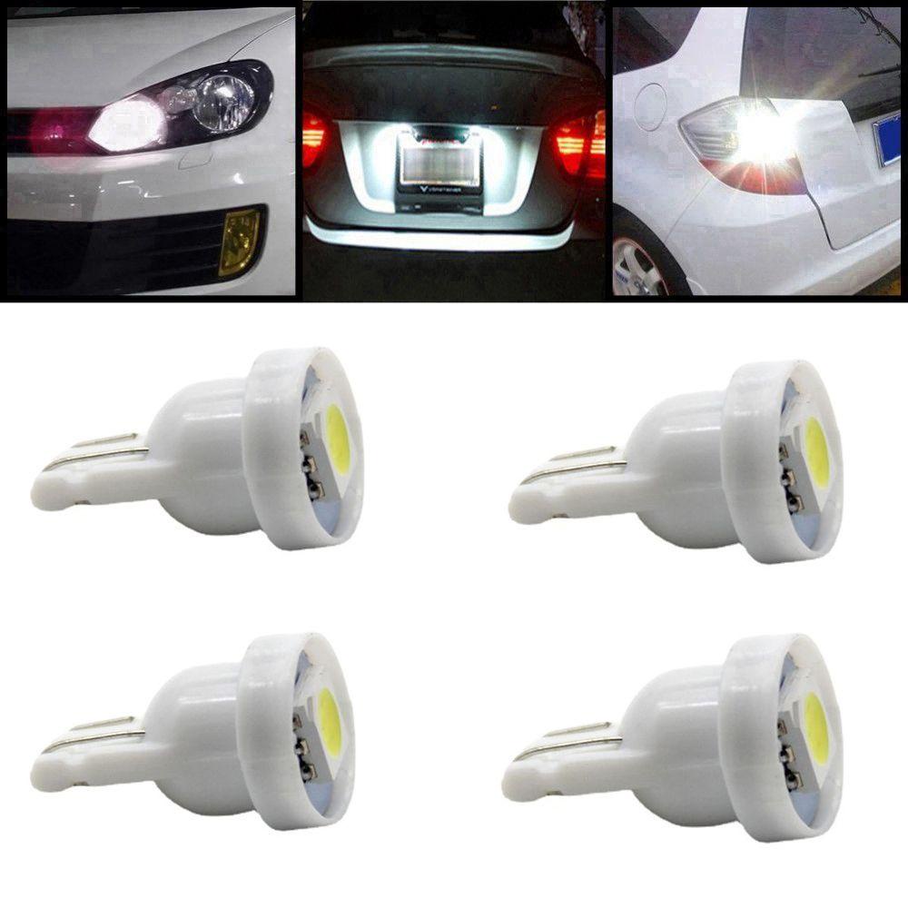 Populer 4Pcs Lampu Plat Lampu Bohlam Cahaya Putih 12V COB LED Dome Map
