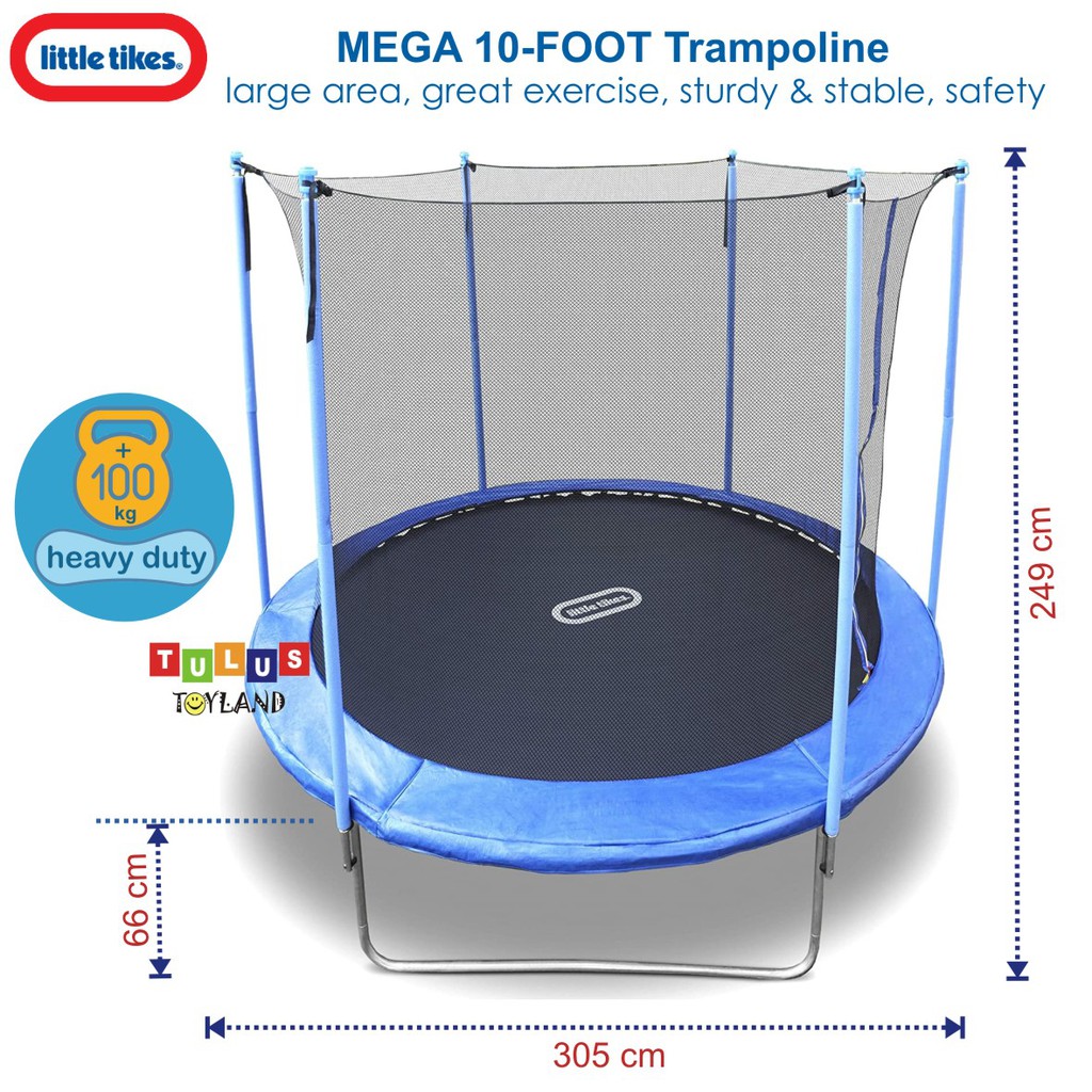 Trampolin Little Tikes Mega 10 Ft 12 Foot 15 Trampoline Net Jaring besar Mainan olahraga bounce anak