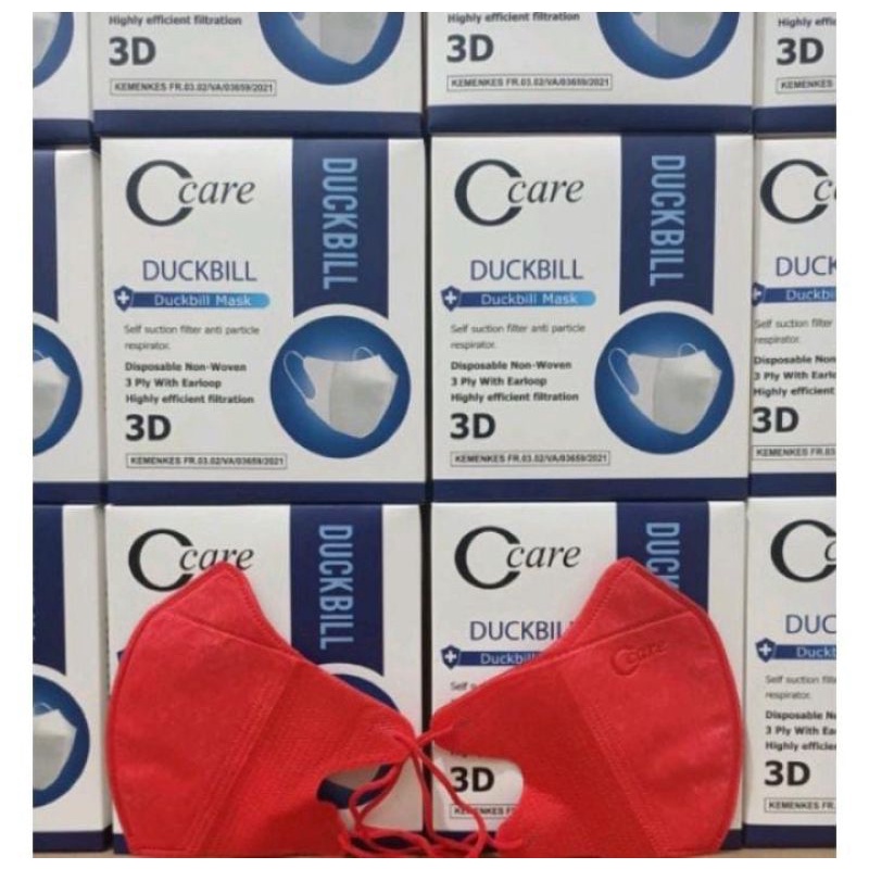 MASKER 3PLY DUCKBILL CCARE ISI50PCS,MASKER 3PLY DUCKBILL 3D OCARE