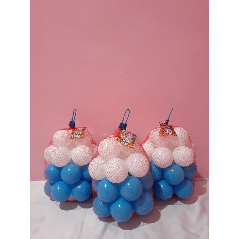 [WARNA SOFT PUTIH &amp; BIRU]  Mandi Bola Anak Anak isi 24 Pcs Best Seller Termurah