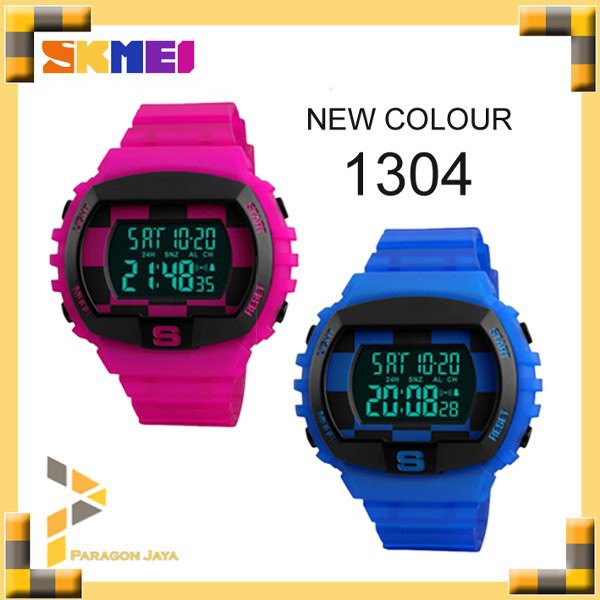#GudangSatu - Jam Tangan SKMEI 1304 Digital Sporty Pria Wanita - Pink Termurah