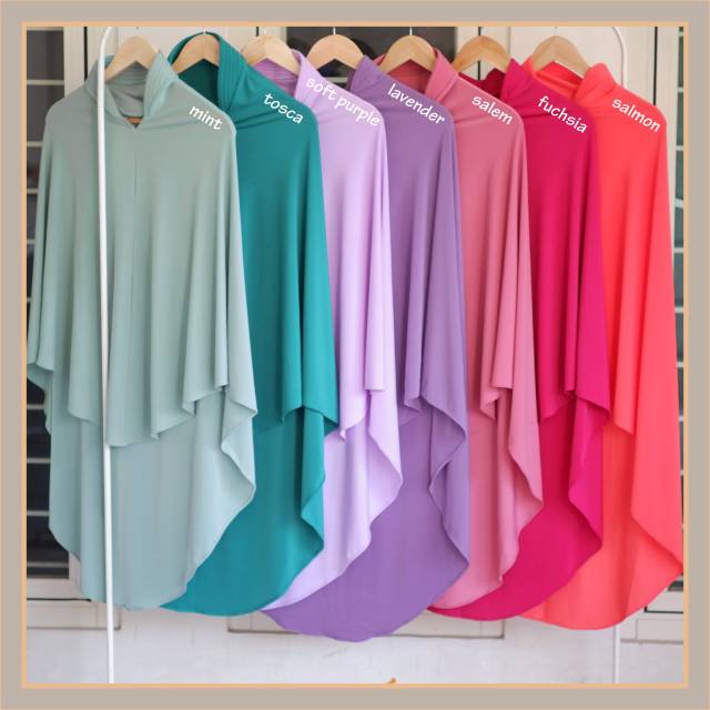 TERMURAH!!! [BISA COD] HIJAB / JILBAB KHIMAR INSTAN SYAR'I JUMBO POLOS PREMIUM - BAHAN STELLA HALUS