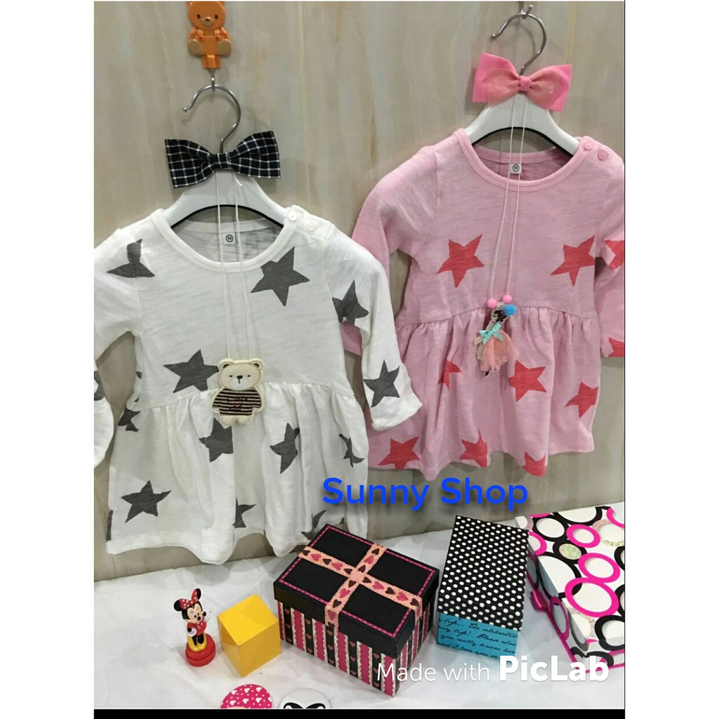 Dress Anak Cewek Lengan panjang Baju Import Korea