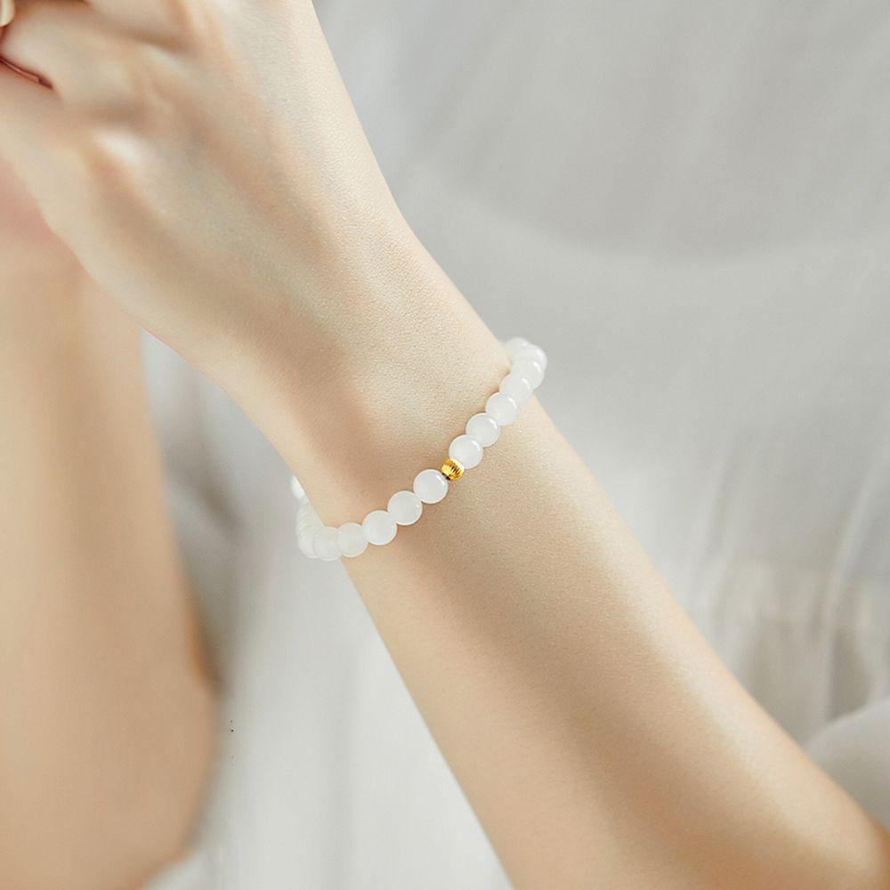 Needway Wanita Gelang Cina Retro Elegan Untuk Perempuan Tangan Jewerly Gaya Kuno Imitasi Hetian Jade Bracelets