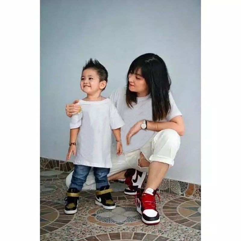 COUPLE MOM KIDS POLOS/COUPLE MOMMY KIDS/COUPLE IBU ANAK VNECK&amp;ONECK