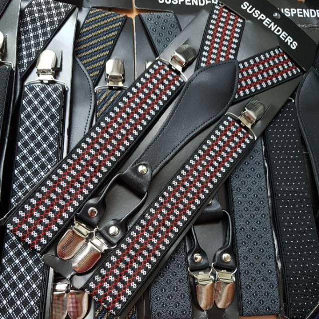 Suspender Motif (Jojon) Import Quality 3,5cm Fit Up To Size XL