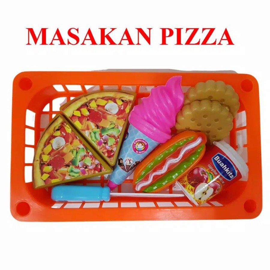 MAINAN ANAK PIZZA SET MAINAN EDUKASI ANAK MAINAN MASAK MASAKAN MAINAN ANAK PEREMPUAN