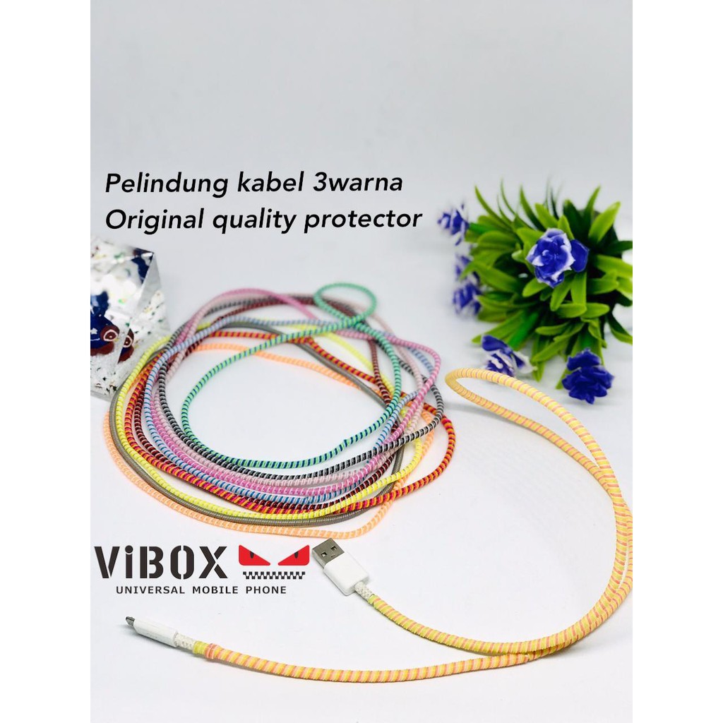 Pelindung kabel VIBOX  - Cord Protector/Spiral Pelapis Kabel 3WARNA dan 2 WARNA dan gurita gojek