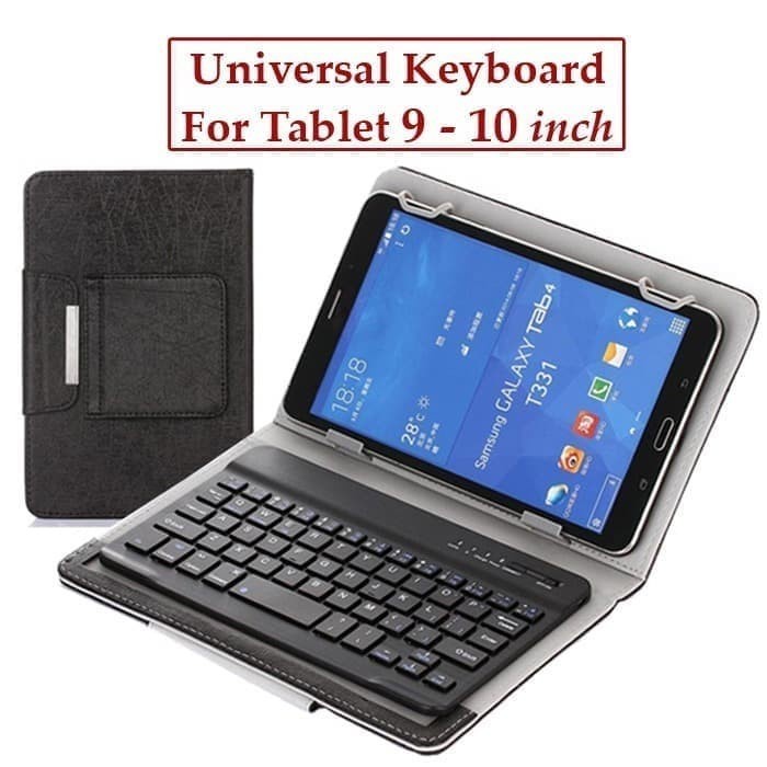 Olike Edu Tab EduTab E3 10 Inch Flipcase Flip Leather Case Keyboard Bluetooth Casing Book Cover Stan