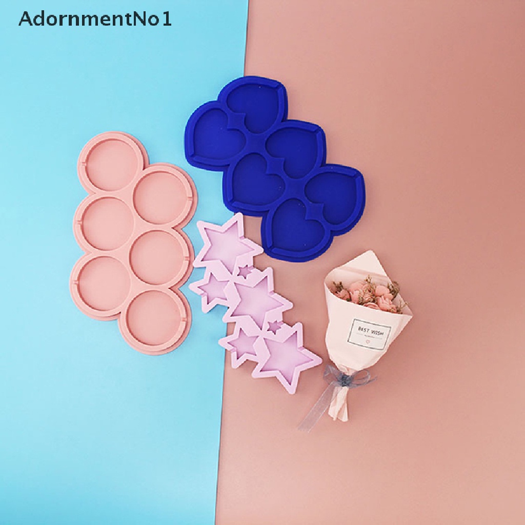 [AdornmentNo1] Silicone Lollipop Mold and Sticks Round Heart Star Shape Cake Decorating Tool [new]