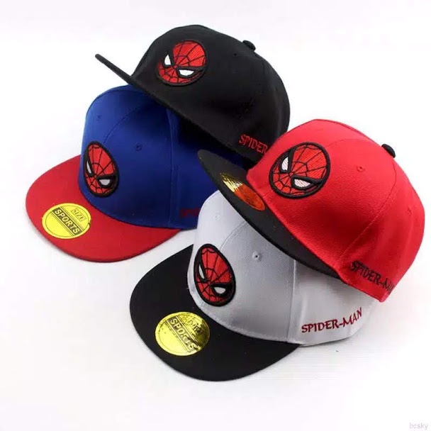 Topi Baseball Anak Laki Laki Peremuan Unisex Spiderman Pelindung Matahari Marvel