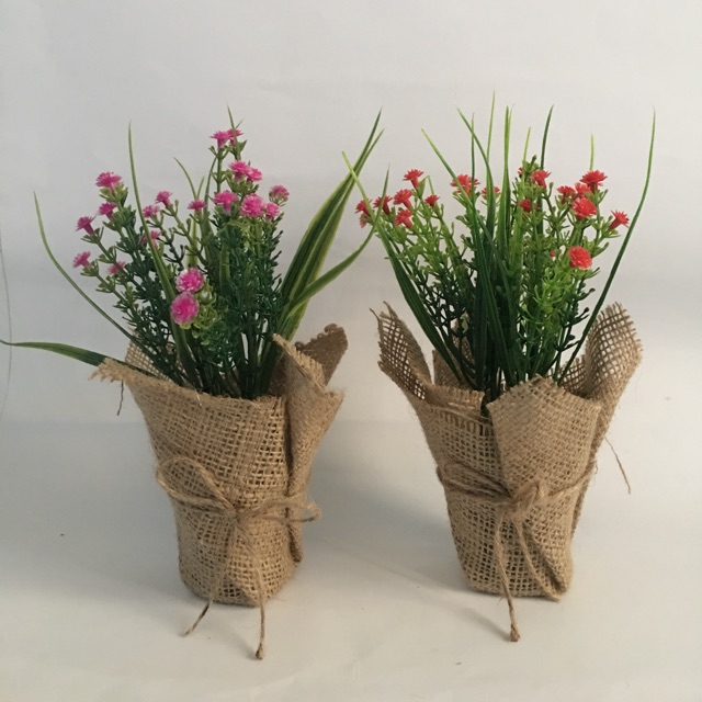 Bunga artifisial pot goni
