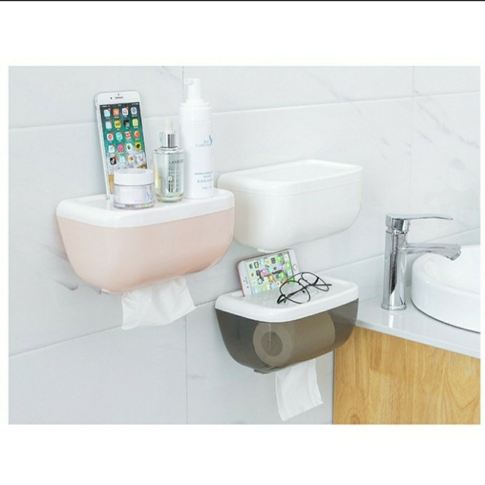 Tempat Tissue Toilet WC Roll Gulung Tempel Dinding keramik_gks