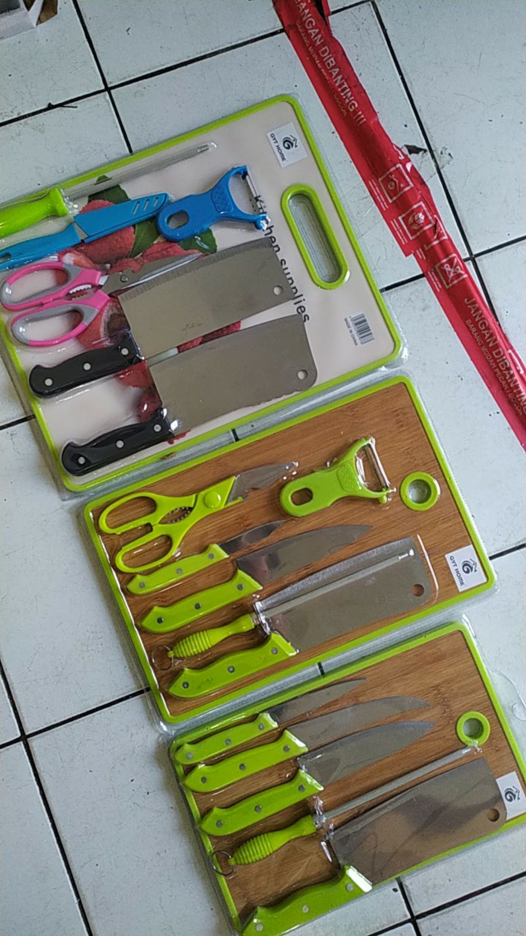 Pisau Set Stainless  Dilapis Anti Lengket 1 Set Isi 6 Termurah