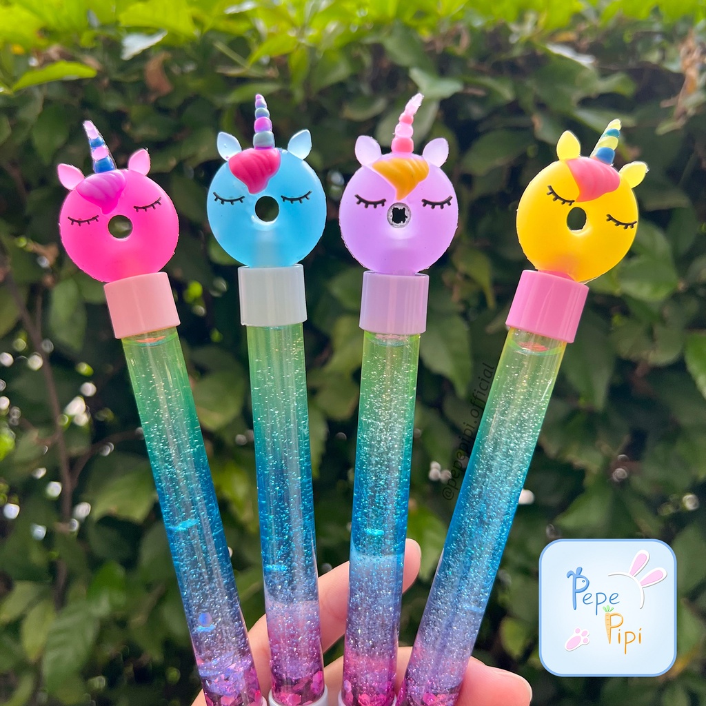 Pena Air Glitter Unicorn Bolpen Pen Pulpen Gelpen Karakter Gliter Pony