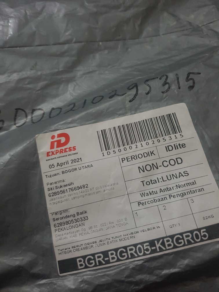 M-l-xl-xxl Batik Tunik Wanita Asj Sa Hrb026 Kenongo Pekalongan Sogan Tulis