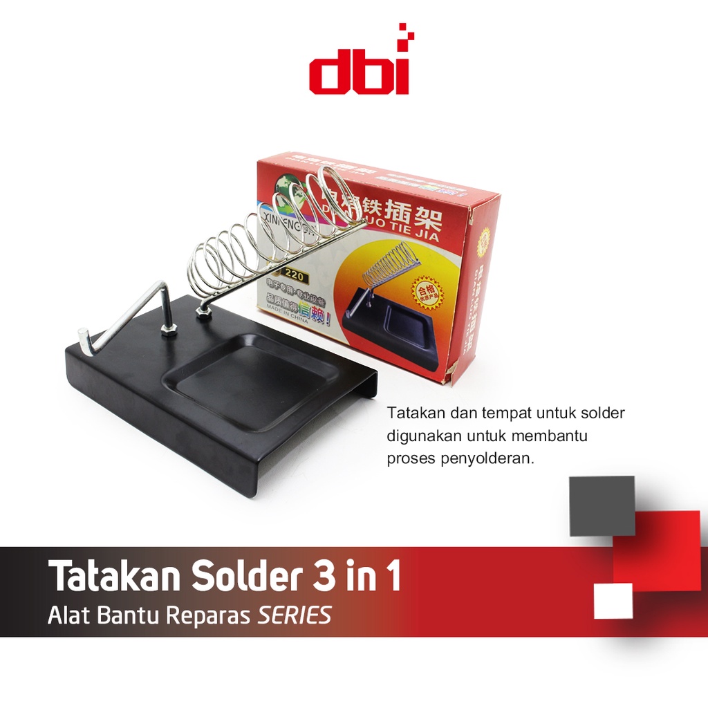 Stand Solder Dudukan Solder Tatakan Solder Tempat Solder Spiral 3IN1