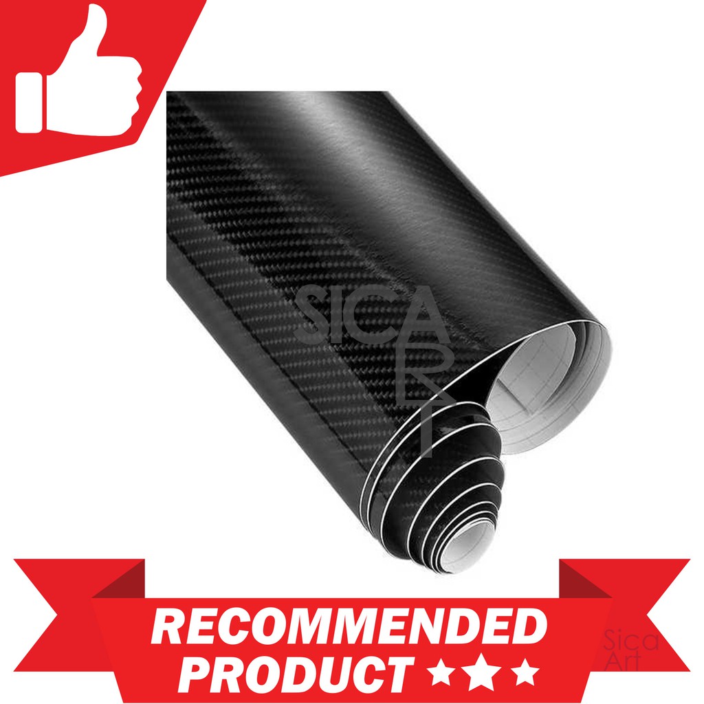 Stiker Vinyl Carbon Fiber 5D Multifungsi 152 x 10 CM