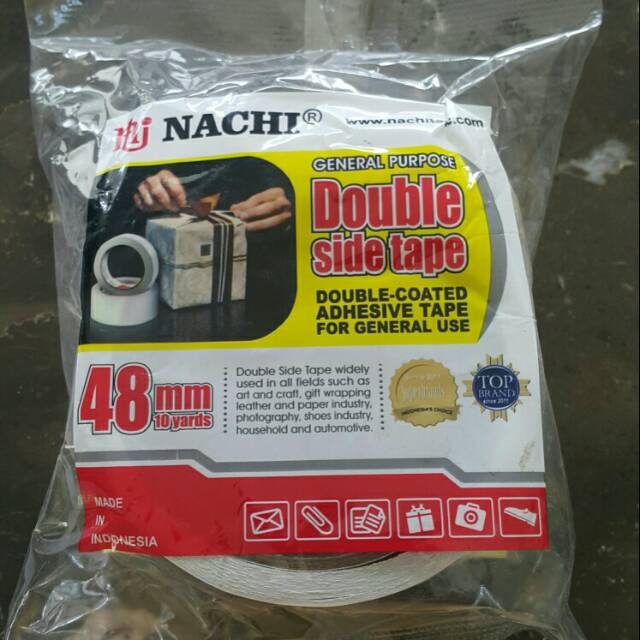 

Double nachi 2" (48mmx10yd) murah berkualitas - lakban bolak balik - double tape