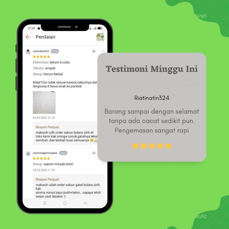 Sabun Bidara Sirih Original BPOM Obat Kulit Gatel,Eksim,Scabies,Kudis