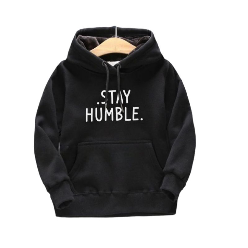 Jaket Sweater Hoodie Anak Stay Humble Unisex (pria wanita) umur 4 - 12 Years Old