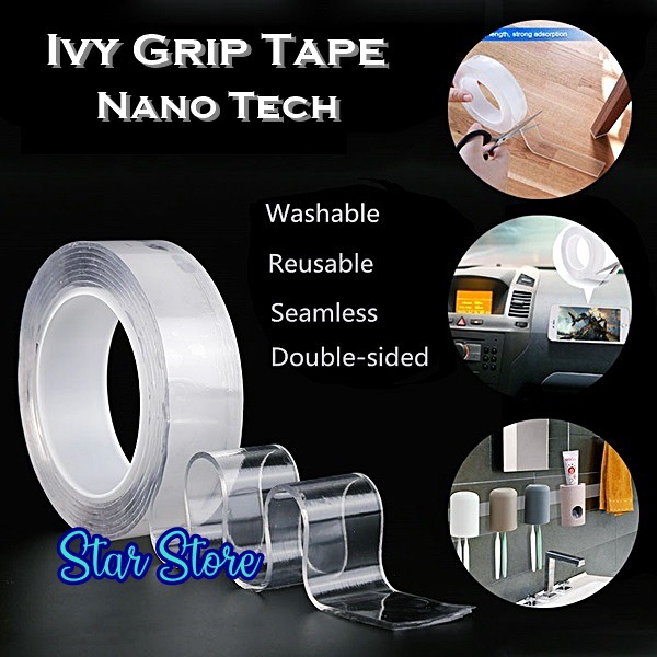 

Ivy Grip Tape Non Slip Adhesive Tape Transparent Double Tape Ajaib