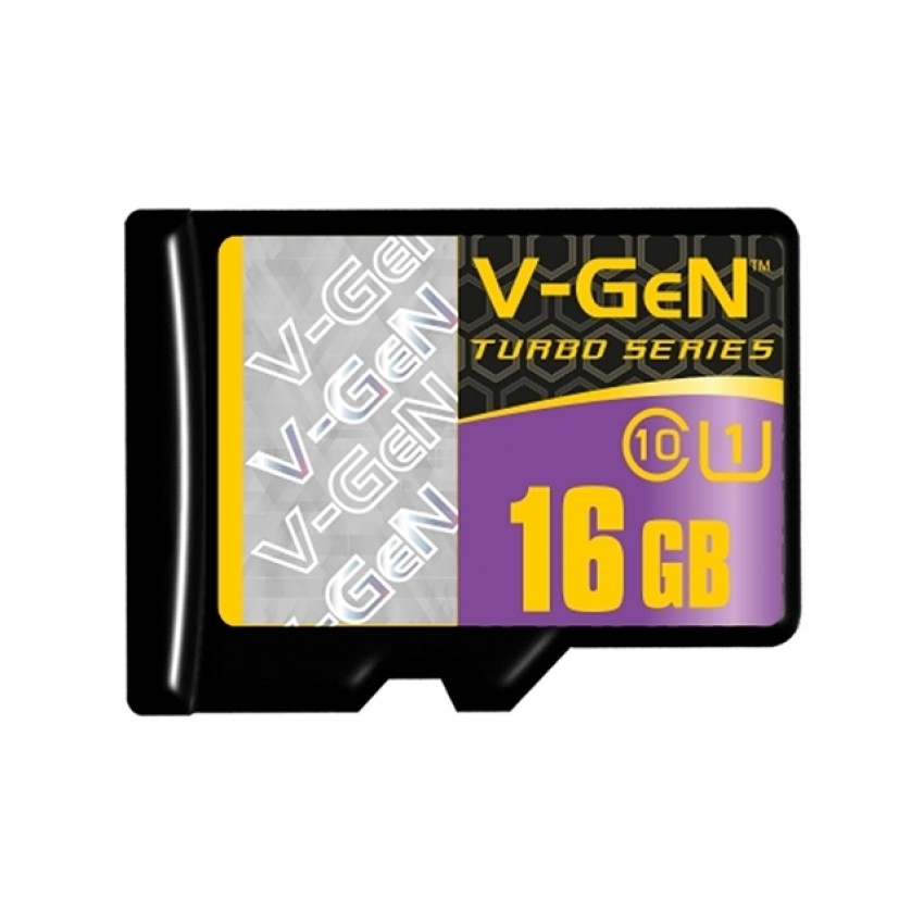 MICRO SD 16GB VGEN TURBO CLASS10 SPEED 100mbps NON ADAPTER