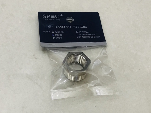 SPEC+ SP-1234-S 1/2” x 3/4” Vlok Ring / Overloop Ring / Adapter Stainless Kran Air Pipa