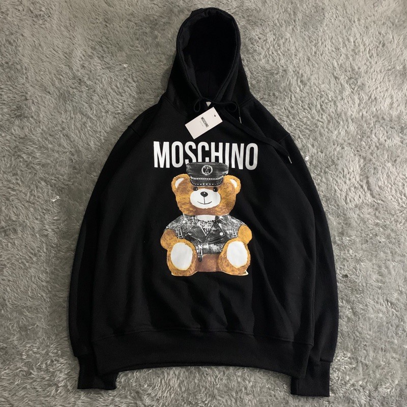 JAKET HOODIE PRIA DISTRO - SWEATER HOODIE MOSCHINO ORIGINAL DISTRO PULTAG &amp; LEBEL PREMIUM QUALITY