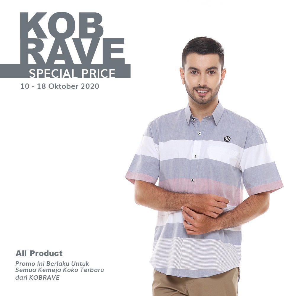 Kobrave Kemeja Koko Series Az Zubair Busana Muslin Pria Lengan Pendek - Baju Muslim Pria/Kurta