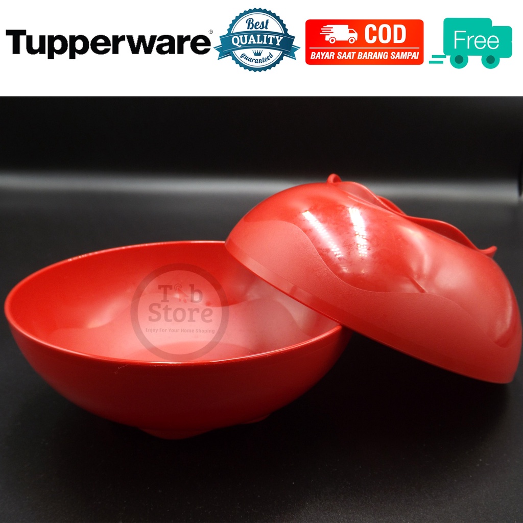 Mangkok Plastik Sup masakan panas dingin Tupperware Cherry Bowl