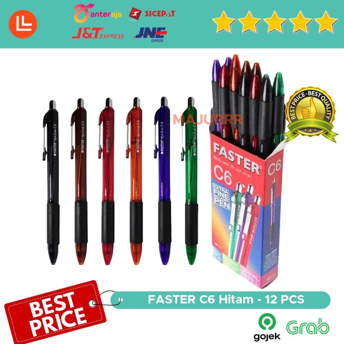 

Trendi Pulpen Faster C6 Ballpoint / Pena Pen 0.7Mm Isi 12 Pcs Gilaa!!!