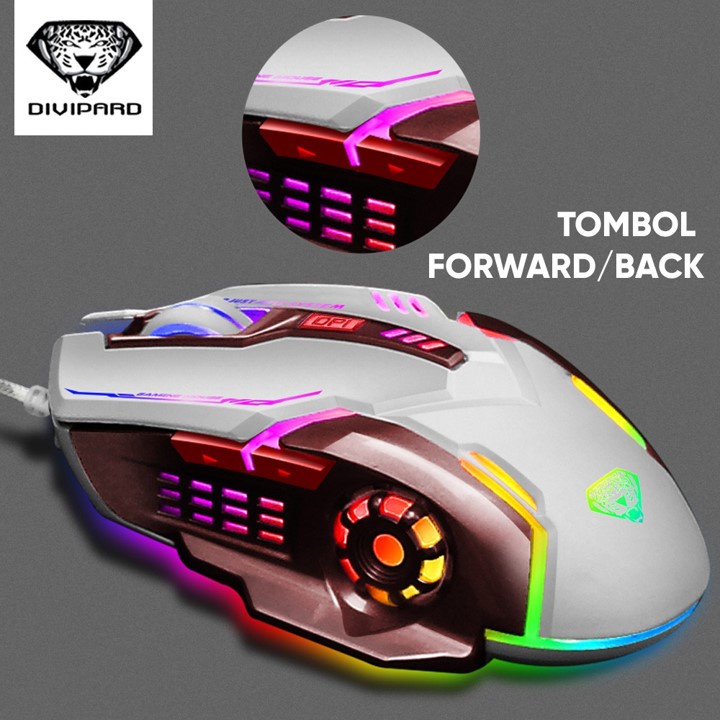 Mouse Gaming Divipard G402 3200 DPI Colorful Backlight