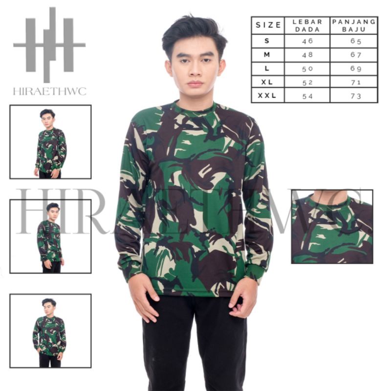 Kaos Loreng Malvinas Kaos Pria Serap Keringat Kaos Loreng Army Bahan Dryfit Lengan Panjang Anti Bakteri Kaos Tentara Murah Terbaik