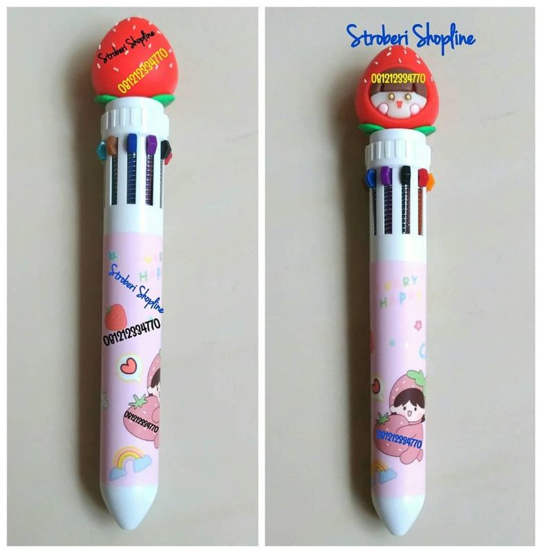 

Pulpen Strawberry IMPORT 10 Warna (HITAM, MERAH, PINK, UNGU, KUNING, HIJAU, BIRU MUDA, BIRU TUA, ORANGE, COKLAT)