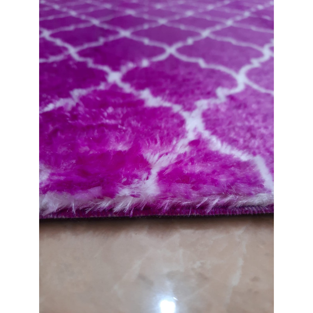 FONIX Karpet Malaysia 170x190 Motif Minimalis F156 - MAGENTA-2