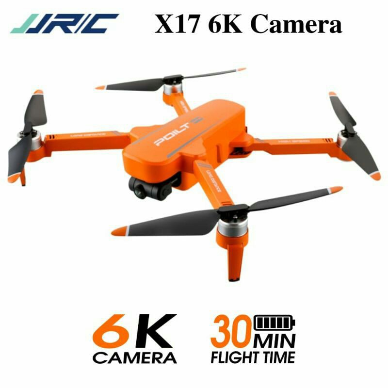 drone gps murah lipat jjrc x17 2axis gimbal kamera 6k