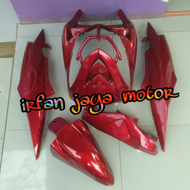 Full bodi Halus Cover body full halus yamaha mio soul karbu merah