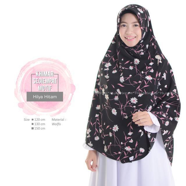 HAYURI Khimar Segiempat Motif