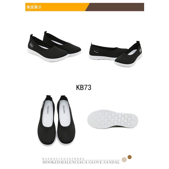 (GRATIS ALAS KAKI) NICOLE SEPATU SLIP ON KELSEY KB73  Flyknit Shoes Flats import