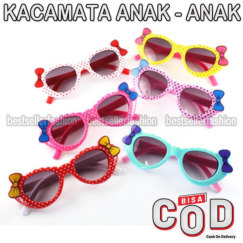 New Kacamata Anak Lucu Fashion Transparan Design Korea Laki-laki &amp; Perempuan Kacamata anak Eye Cat Frame Poladot Pita Eye Glasses Protection Color Komputer Kacamata Murah High Quality