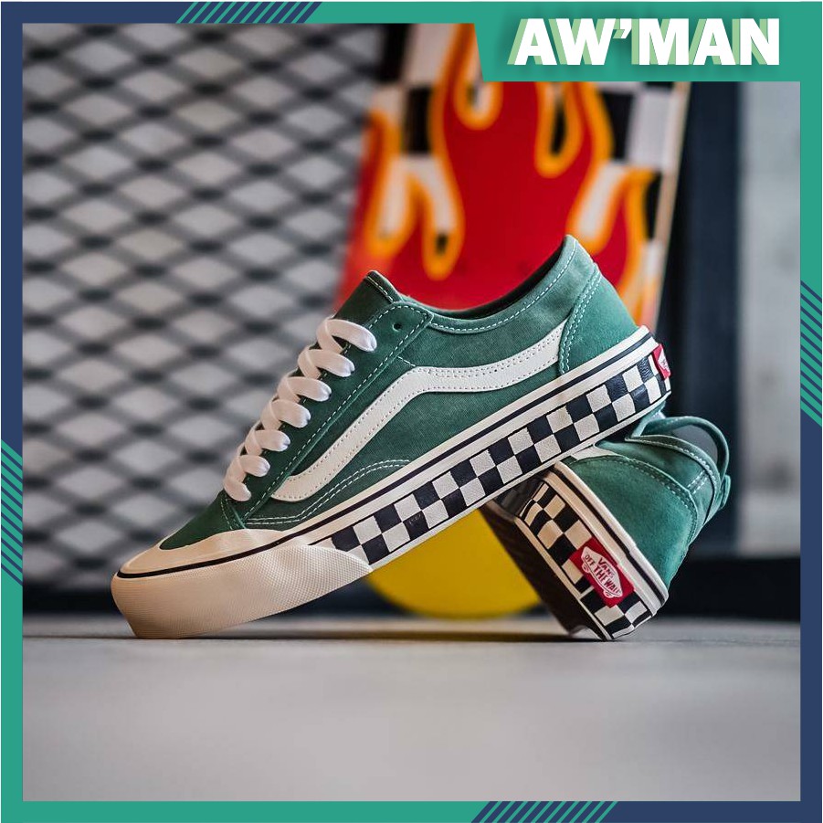 green custom vans