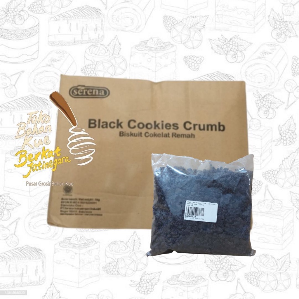 BLACK COOKIES CRUMB SERENA 500 GR / COOKIES ANCUR SERENA